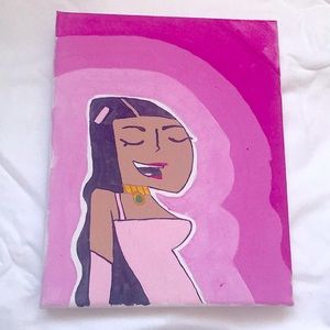 pink girl wall art